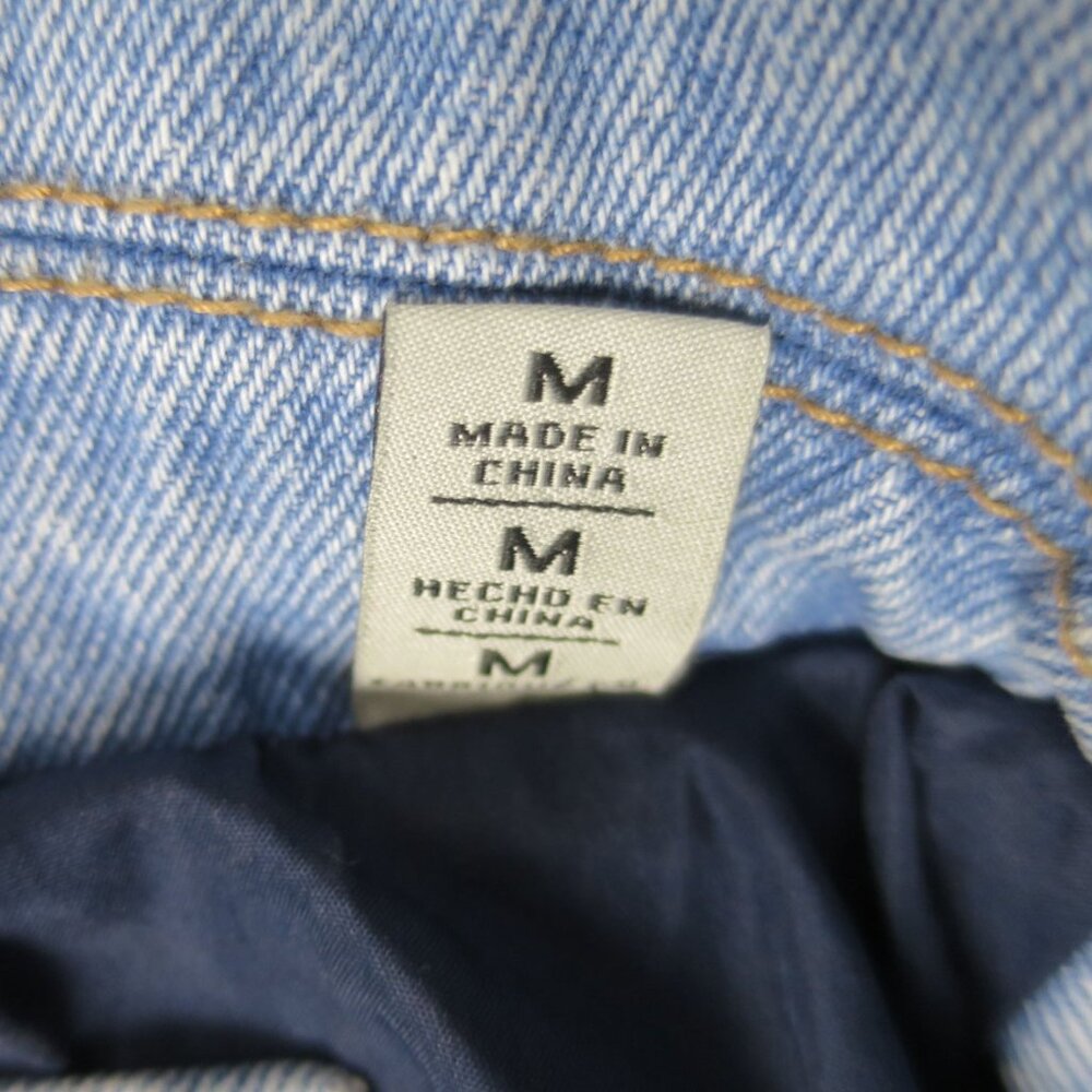 Levi's Denim Crop Moto Jacket Size M - Picture 12 of 14
